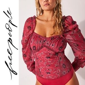 Free People brunch date bodysuit xs